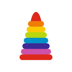 Children colorful pyramid icon 