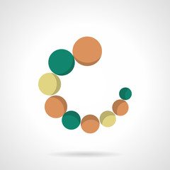 Circular loader flat color vector icon