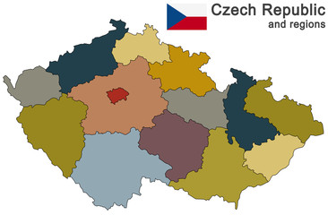 Obraz premium country Czech Republic and regions
