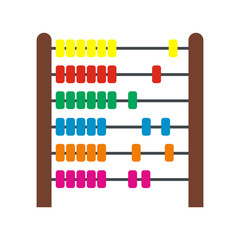 Colorful children abacus icon 