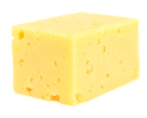 cheese cube on white