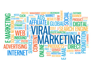 Fototapeta premium VIRAL MARKETING Vector Tag Cloud 