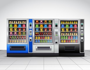 Realistic Vending Machines Front View