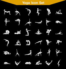 Yoga icon set