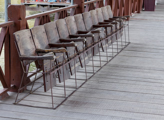 Armchair in cinema Be placed outside the vintage.