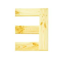 Naklejka premium Wooden digit isolated on white background