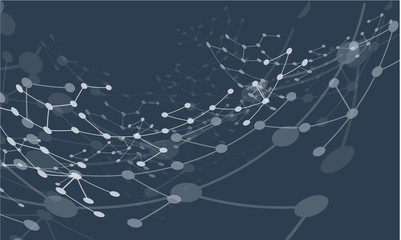 Abstract vector background medical substance and molecules.