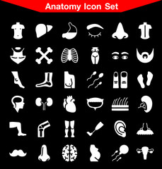Obraz premium anatomy icon set