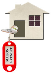 maison à vendre, fond blanc