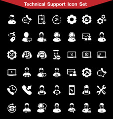 Technical support icon Set