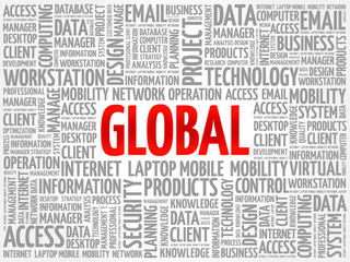 Global word cloud concept