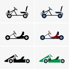 Karts, in profile, shade pictures