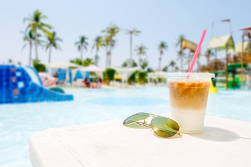 Ice coffee on the water park 