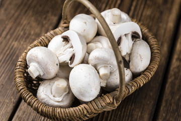 Portion of white Mushrooms