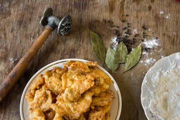 Fried chicken nuggets