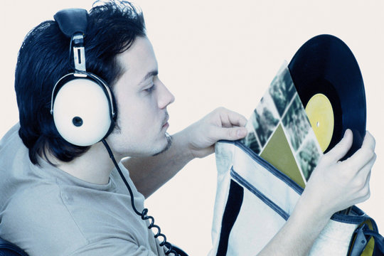 Man listening to music