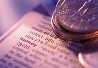 Money and dictionary