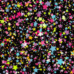 Background with Stars. Design Template. Abstract Vector Illustration.