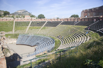 Th&eacute;&acirc;tre grec &agrave; Taormine