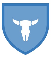 Obraz premium Crâne de bovin dans un blason