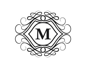 M Letter Crest Logo