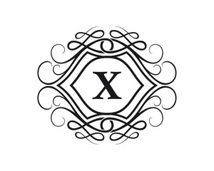 X Letter Crest Logo