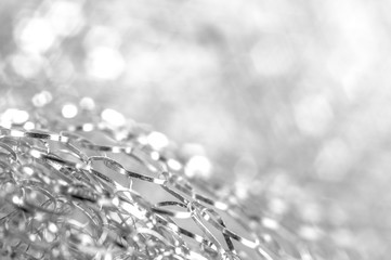 Metal mesh on the blurred background