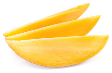 Mango slices. Isolated on a white background.