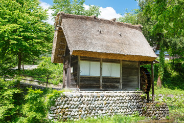 Fototapeta na wymiar Historic Japanese village Shirakawa-go in summer
