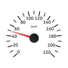 Speedometer scale with numbers