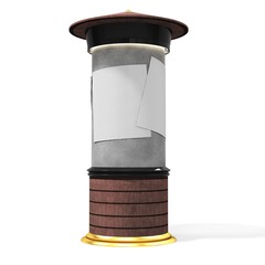 3d outdoor advertise pole, column