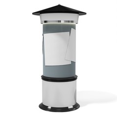 3d outdoor advertise pole, column
