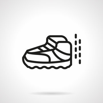 Sport footwear simple line vector icon