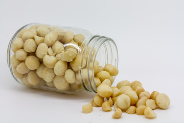 An Open Jar of Macadamia Nuts