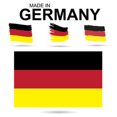 National colors and flag of Germany. Vector art.