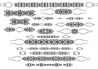Hand drawn floral borders, dingbats, dividers