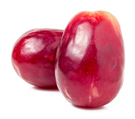 Red grape berry bunch isolated on white background cutout