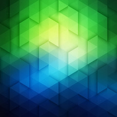 Vector technology geometric background. Vector blue and green background. Abstract vector pattern. Vector geometric structure. Triangular vector background. Retro vector background. Hipster background