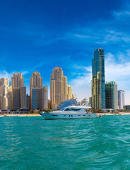 Naklejka premium Panorama of Dubai Marina