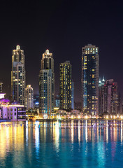 Fototapeta na wymiar Panorama of Dubai downtown