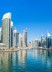 Fototapeten Panorama des Jachthafens von Dubai © Sergii Figurnyi