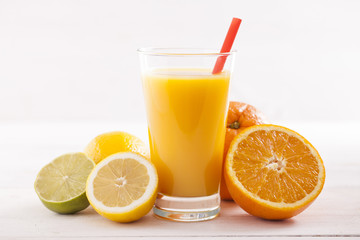 Healthy and fresh mixed juice from fruits