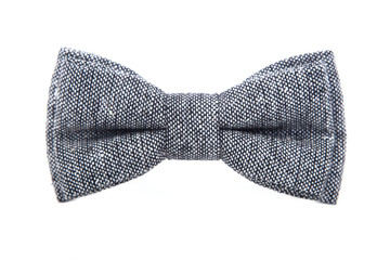 glamorous gray bow tie isolated on white background