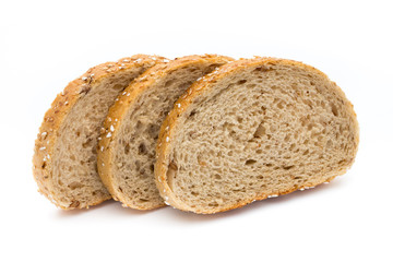 Bread isolated on the white background.