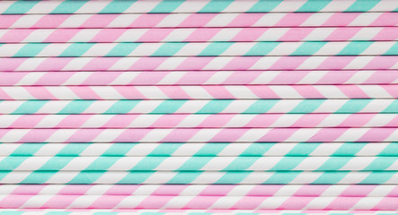 Colorful drinking straws for smoothie.