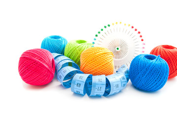 colored thread and other items for needlework