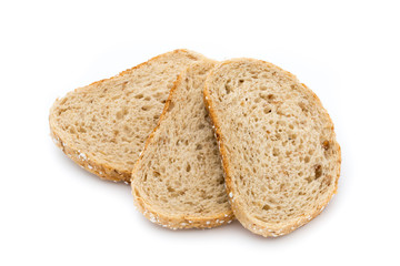 Bread isolated on the white background.