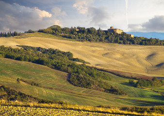 Tuscany Landscape,autumn field
