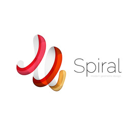 Obraz premium Modern vector ribbon logo