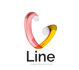 Modern vector ribbon logo